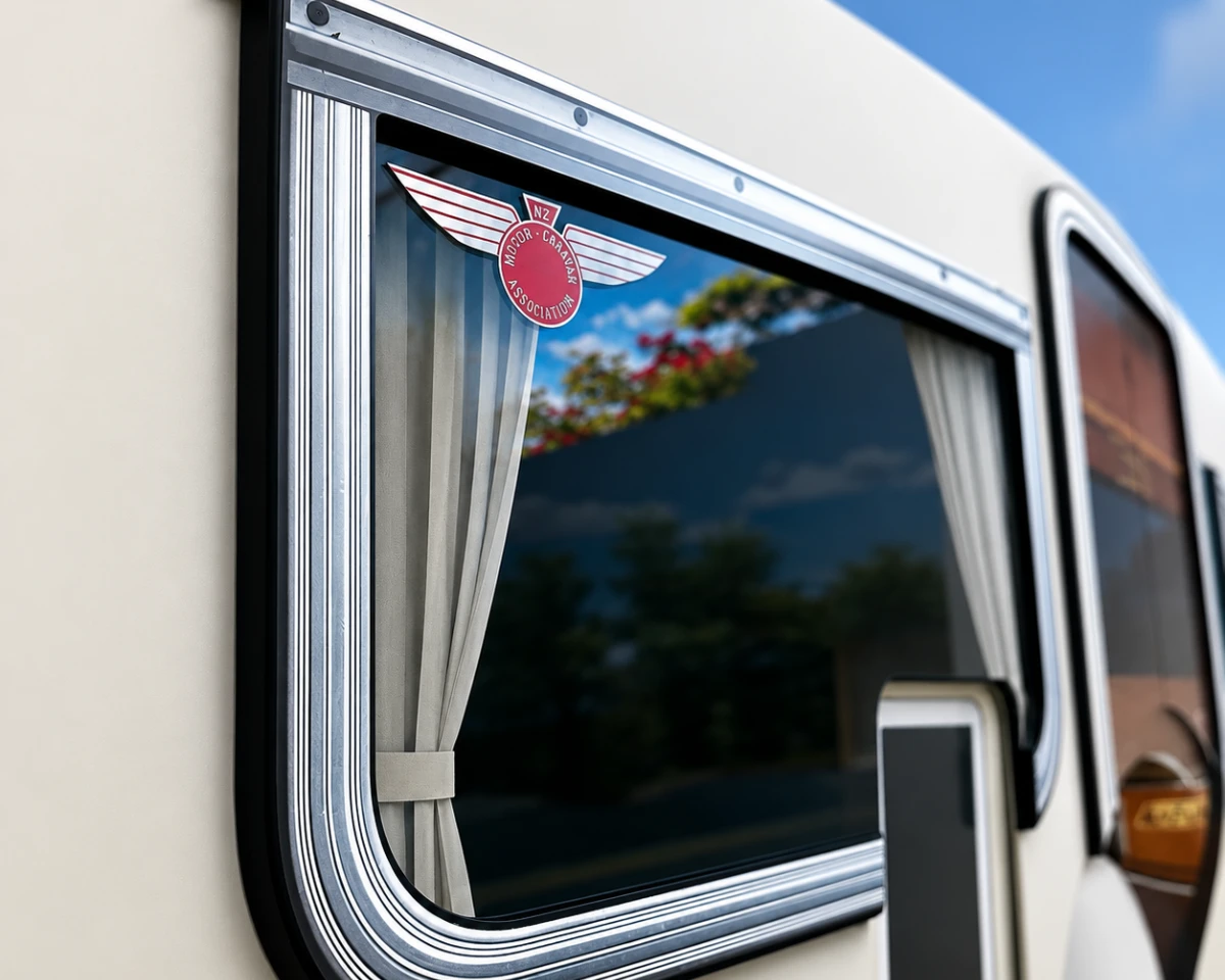 Caravan window close up 1200 x 1200